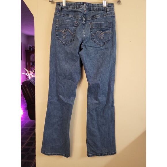 Smith's Dungarees Women Light Wash Bootcut Stretch Jeans Size 6 Cotton Trendy - Picture 2 of 7